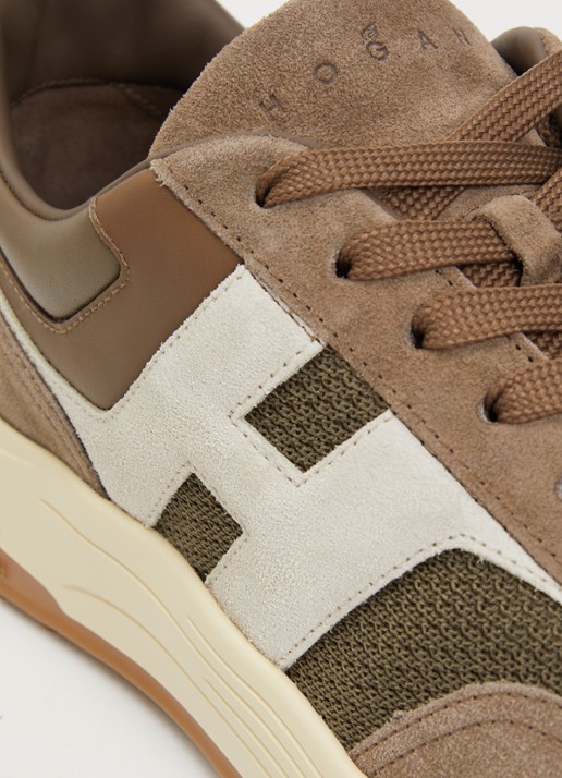 Hogan Hyperlight sneaker met suède details - detail 5 taupe