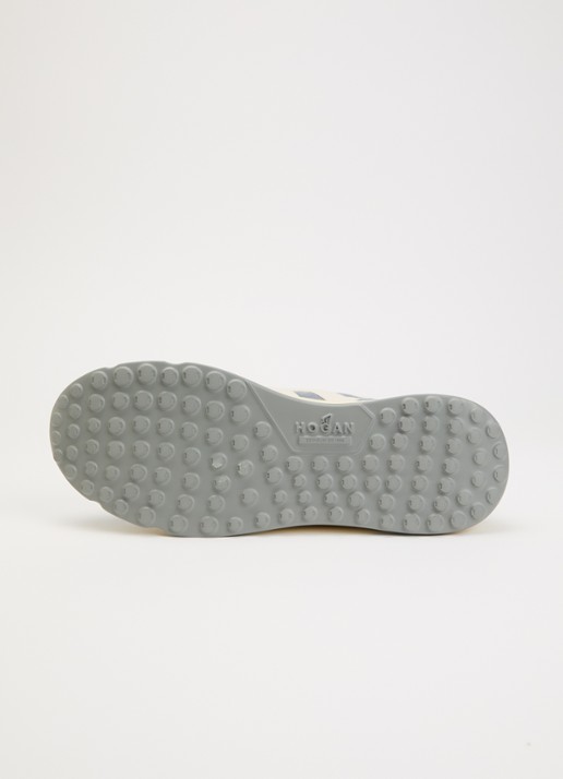 Hogan Hyperlight sneaker van suède met details van leer - detail 3 blauwgrijs