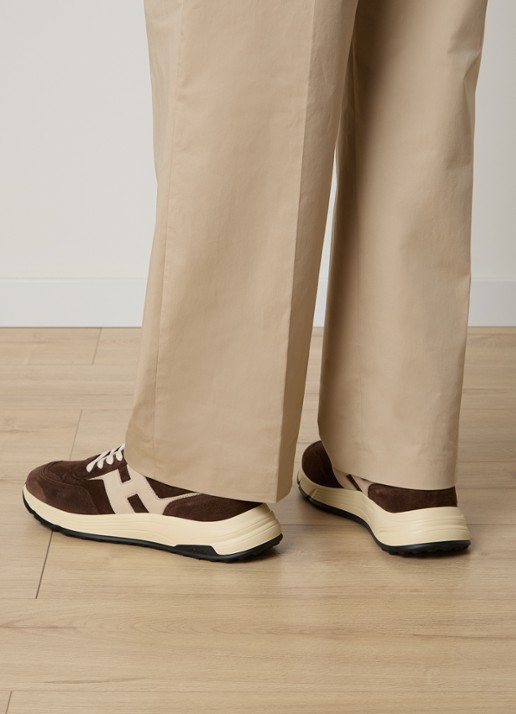 Hogan Hyperlight sneaker van suède - voorkant 2 bruin