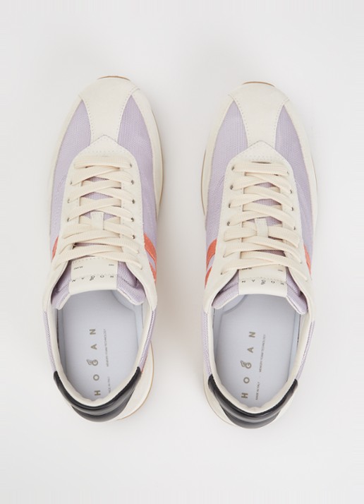Hogan Sneaker met suède en leren details - detail 3 lila