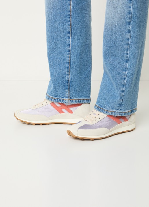 Hogan Sneaker met suède en leren details - voorkant 7 lila