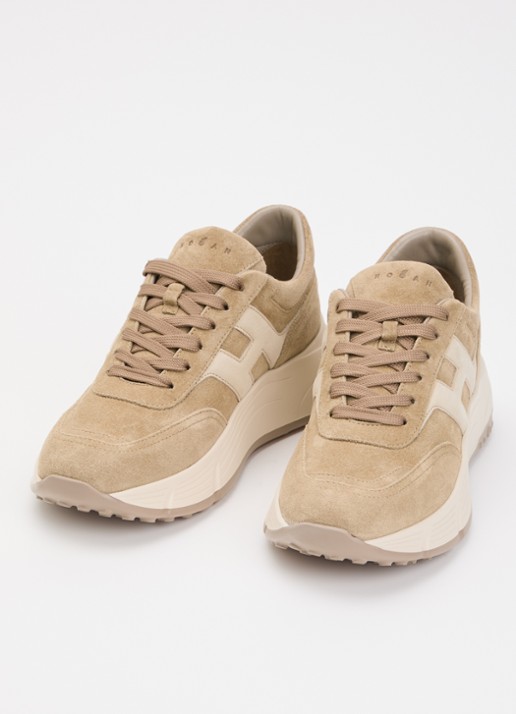 Hogan Sneaker van suède - detail beige
