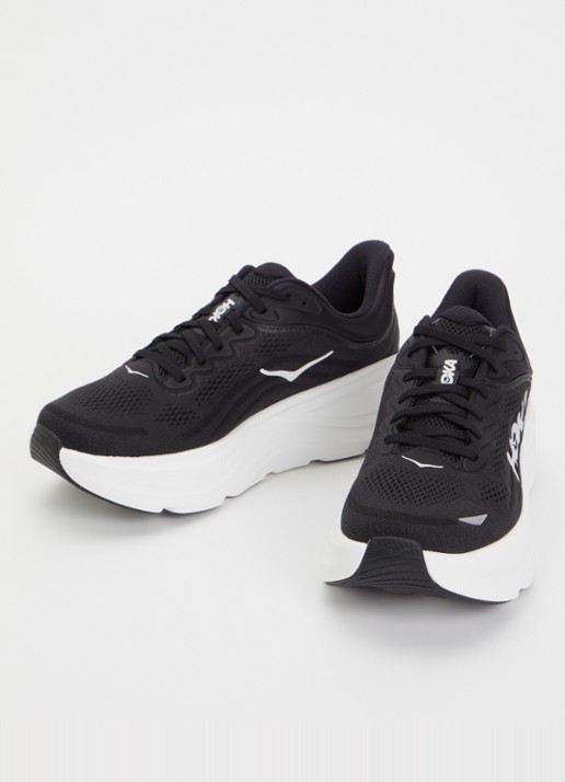 HOKA Bondi 9 hardloopschoen met mesh details - detail 2 diepzwart