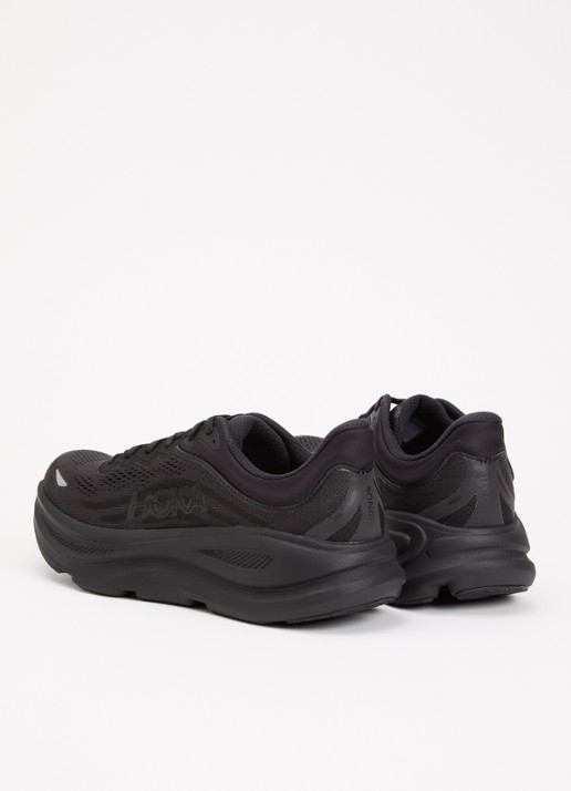HOKA Bondi 9 hardloopschoen met mesh details - achterkant zwart