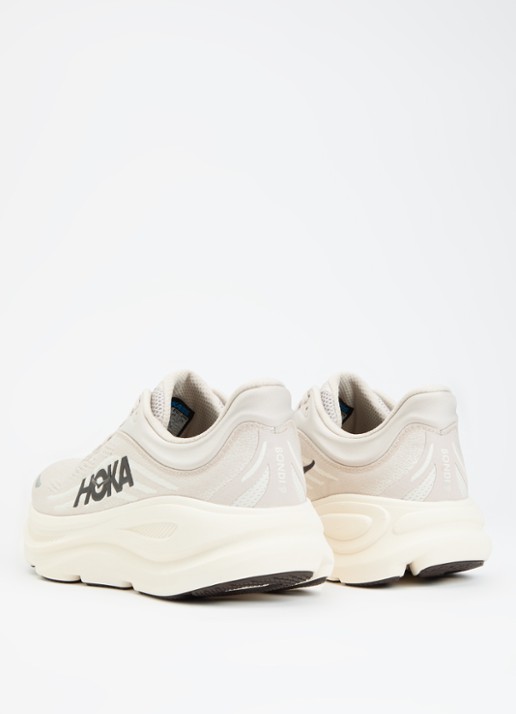 HOKA Bondi 9 hardloopschoen met mesh details - achterkant 2 grijs