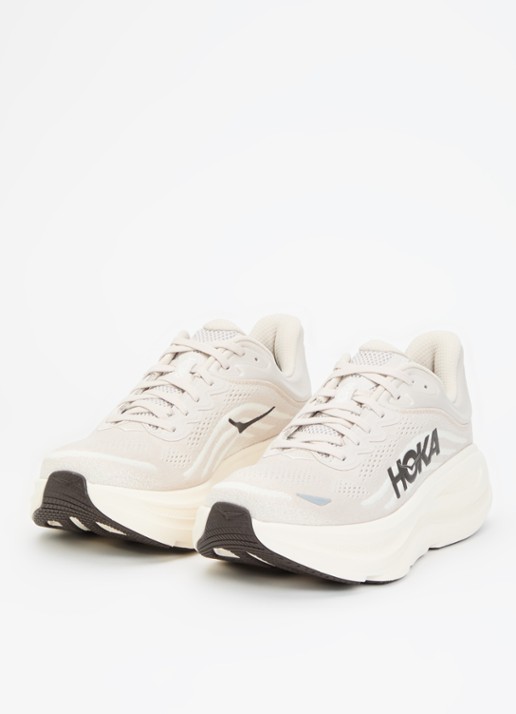 HOKA Bondi 9 hardloopschoen met mesh details - detail 3 grijs