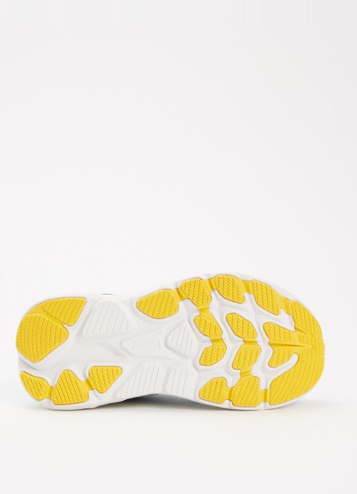 HOKA Clifton 10 hardloopschoen met gebreid bovenwerk en logo - detail 3 blauw