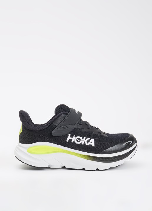 HOKA Clifton 10 sneaker met mesh details - voorkant 3 zwart