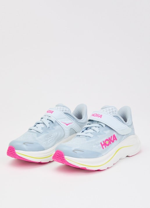HOKA Clifton 10 sneaker met mesh details - voorkant 4 lichtblauw