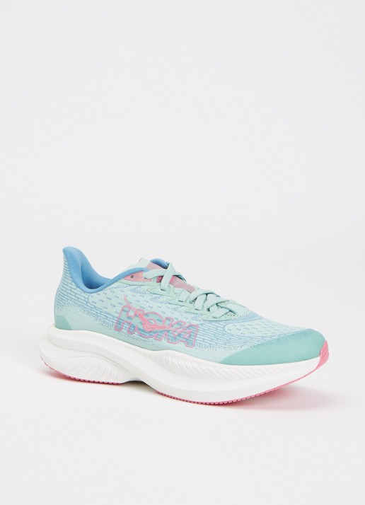 HOKA Mach 6 hardloopschoen met mesh details - voorkant 2 mint