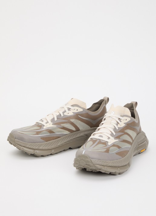 HOKA Mafate Speed 4 Lite sneaker met details van mesh - detail 3 beige