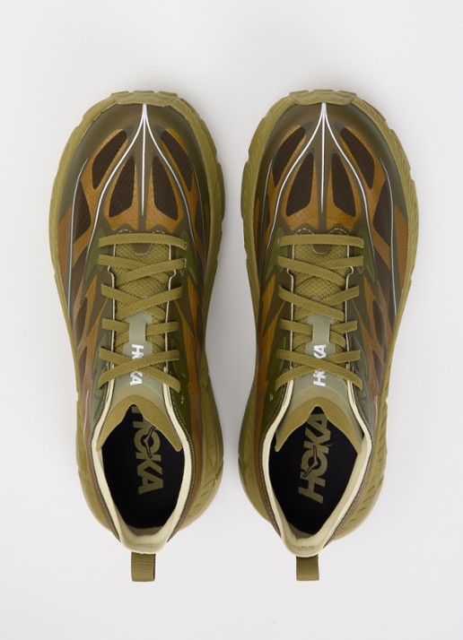 HOKA Mafate Speed 4 Lite sneaker met details van mesh - detail 3 mosgroen