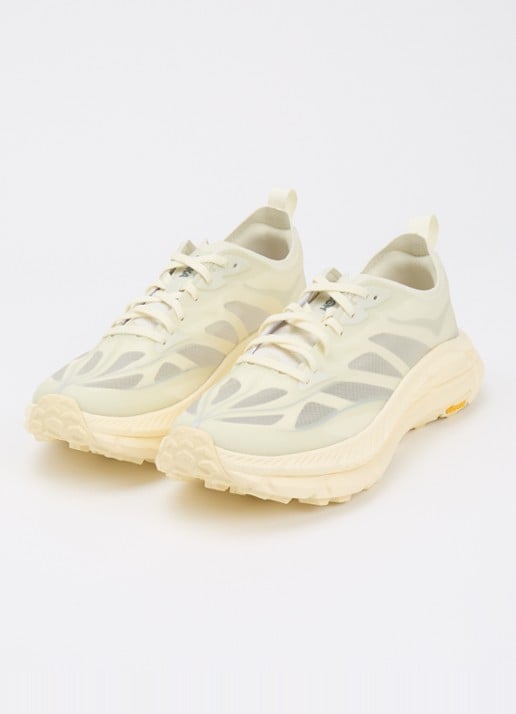 HOKA Mafate Speed 4 Lite sneaker met details van mesh - detail 3 vanillegeel