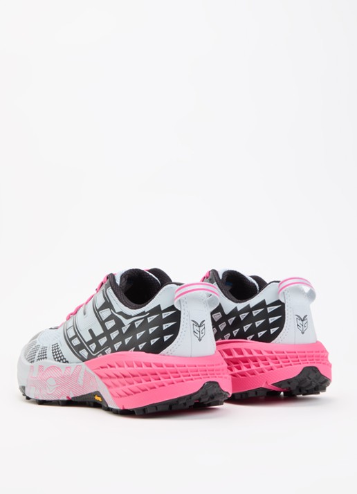 HOKA Speedgoat 2 sneaker met mesh details - achterkant lichtblauw