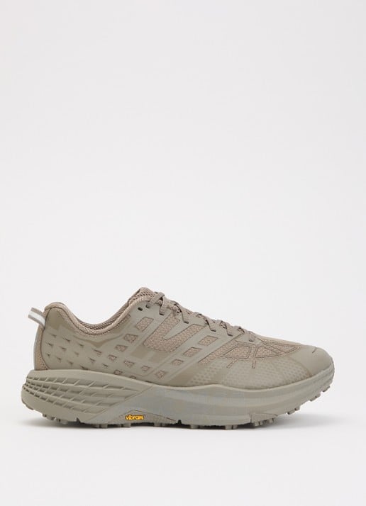 HOKA Speedgoat 2 sneaker van mesh met logo - voorkant mosgroen