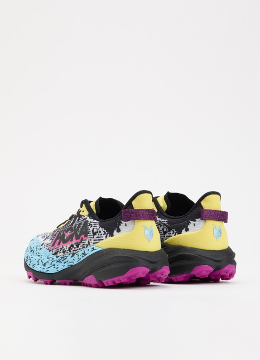 HOKA Speedgoat 6 sneaker met gebreid bovenwerk - achterkant 4 zwart