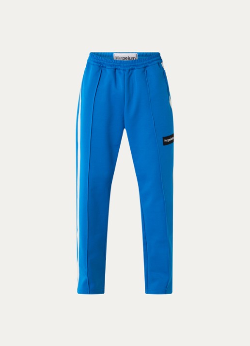 Hopeium Loose fit korte broek van zijde - voorkant 2 kobaltblauw