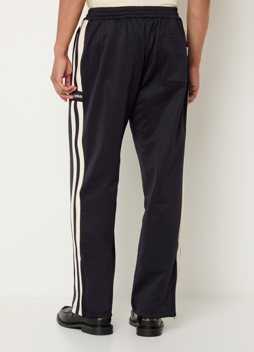 Hopeium Straight fit trackpants met ritszakken en logo - achterkant 5 zwart