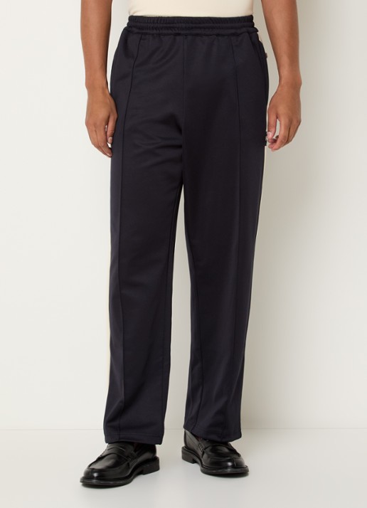 Hopeium Straight fit trackpants met ritszakken en logo