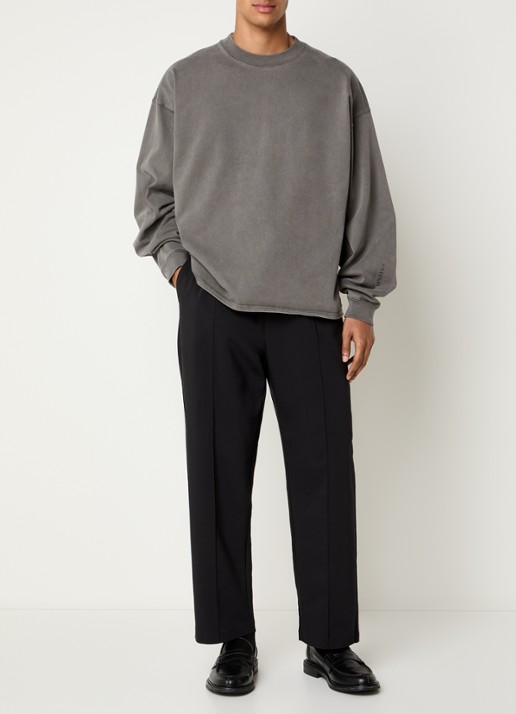 Hopeium Sweater met backprint - voorkant 2 grijs