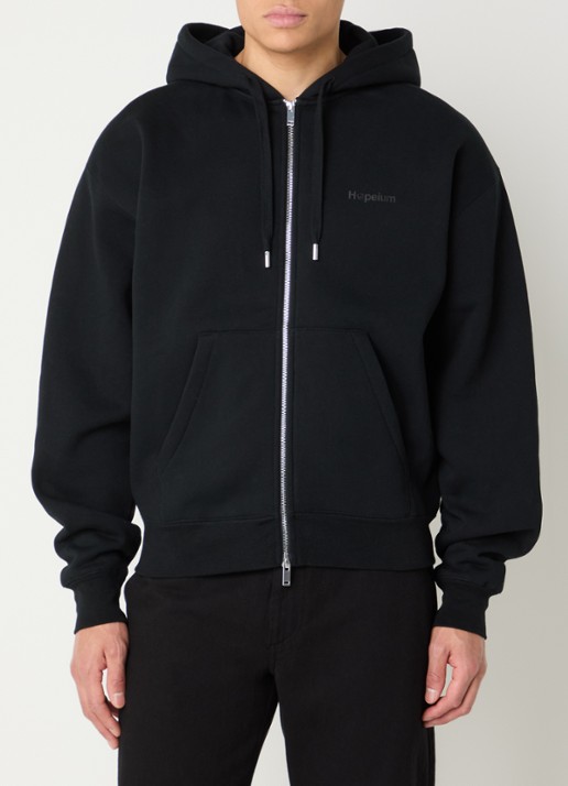 Hopeium Sweatvest met logo- en backprint - achterkant zwart