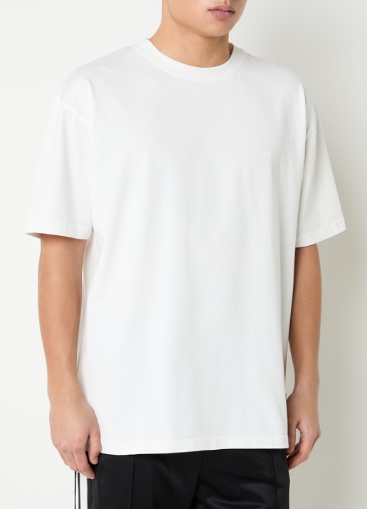 Hopeium T-shirt met logo- en backprint - achterkant 4 wit