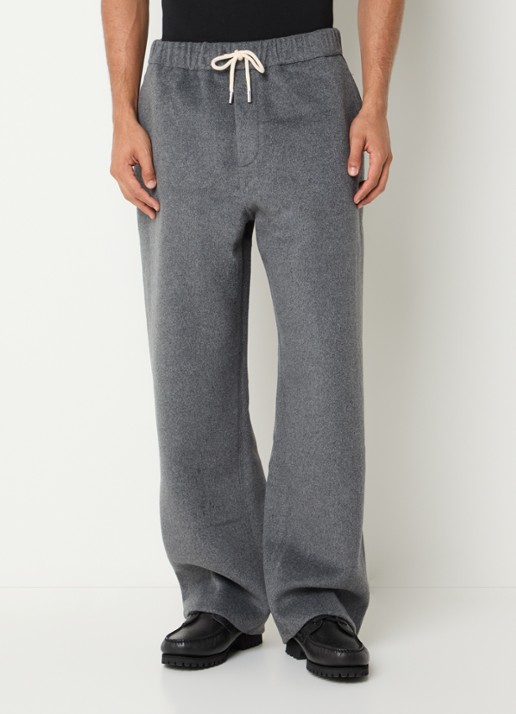 Hopeium Wide fit broek van wol met steekzakken