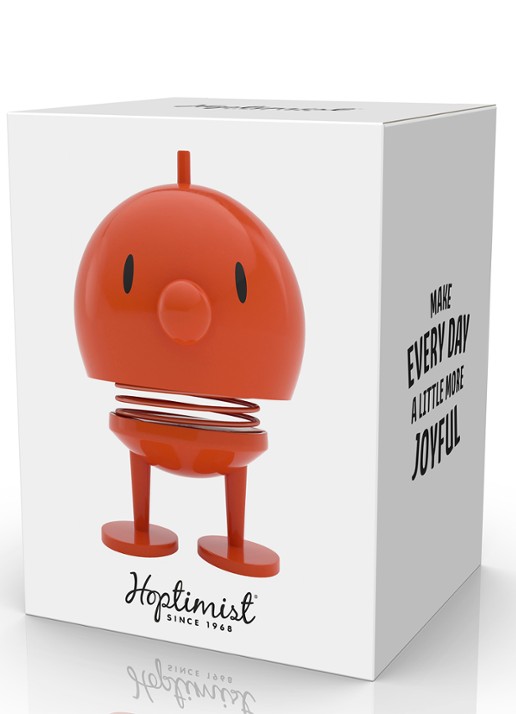 Hoptimist Bumble M ornament 9,5 cm - detail 2 oranjerood