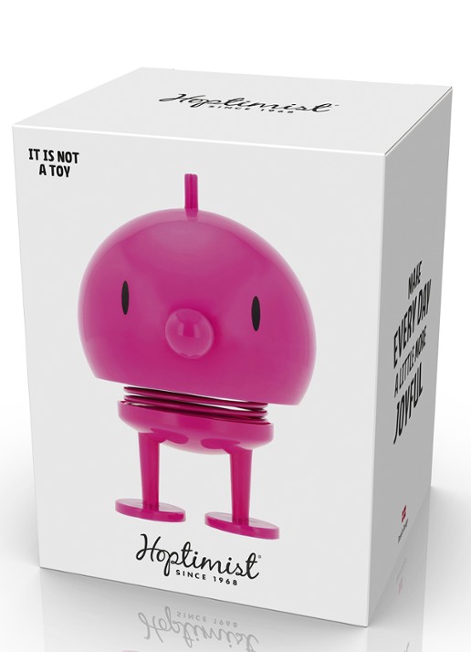 Hoptimist Bumble M ornament 9,5 cm - detail roze
