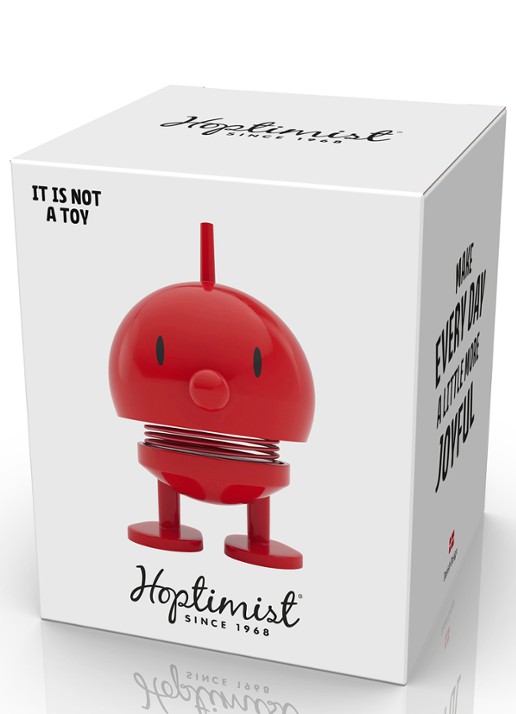 Hoptimist Bumble S ornament 7,6 cm - detail 2 rood