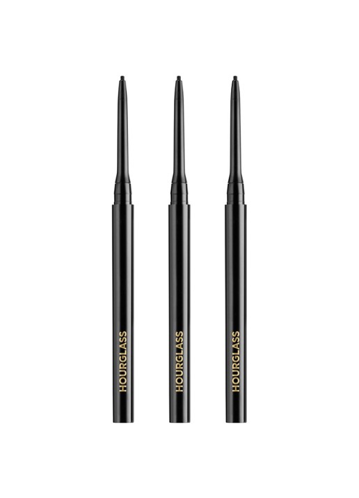 Hourglass 1.5MM™ Mechanical Gel Eye Liner Obsedian Black 3-pack - waterproof gel eyeliner set van 3 - voorkant obsidian