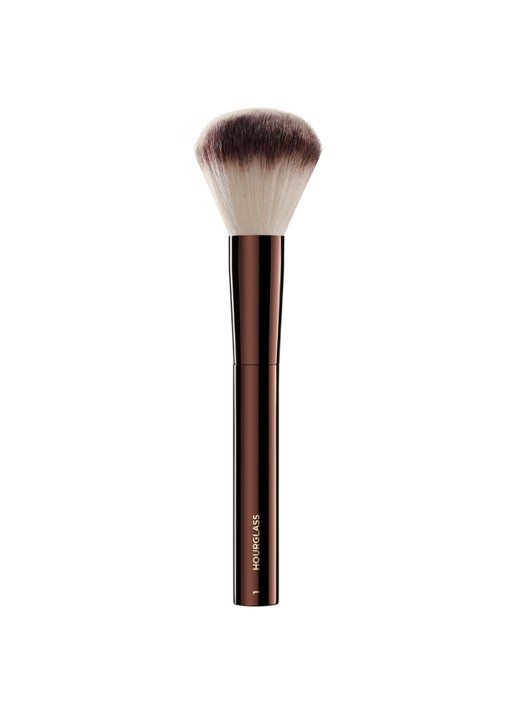 Hourglass Nº 1 Powder Brush - poeder & blush kwast - voorkant donkerbruin