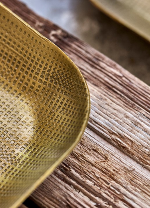 House Doctor Plato dienblad set van 3 - detail 2 goud