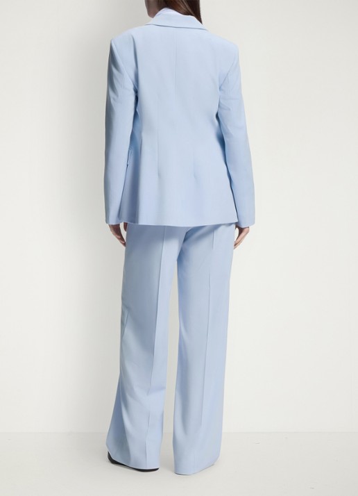 HUGO Asmalla regular fit blazer met klepzakken - achterkant 3 open blue-476 / blauw