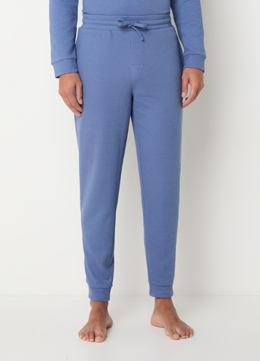 HUGO Austin pyjamabroek met steekzakken - detail 4 staalblauw