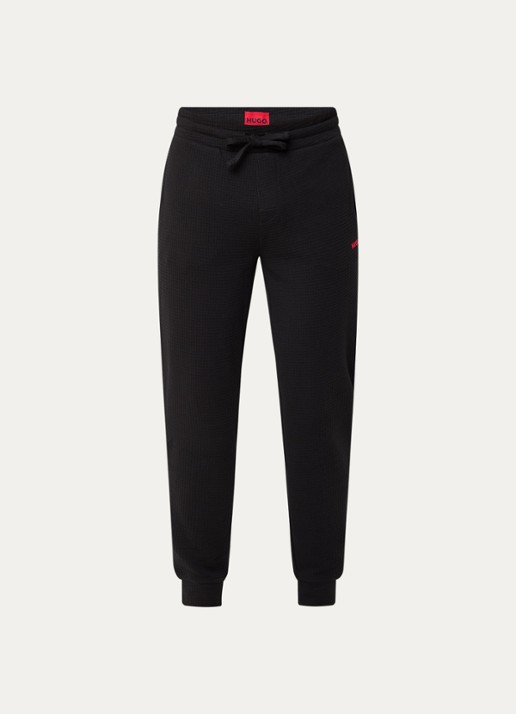 HUGO Austin pyjamabroek met steekzakken - voorkant 4 zwart