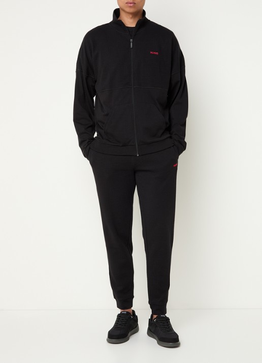 HUGO Austin pyjamabroek met steekzakken - voorkant 5 zwart