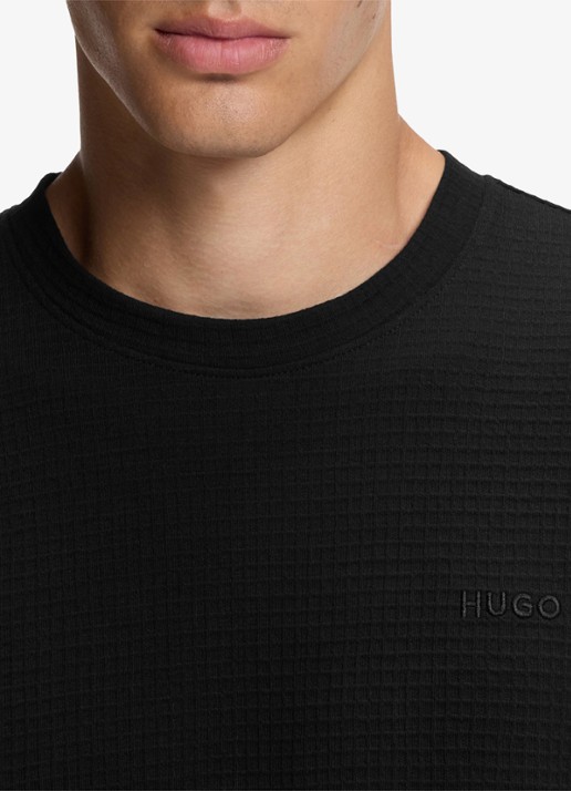 HUGO Austin pyjamatop met logo - detail 4 zwart