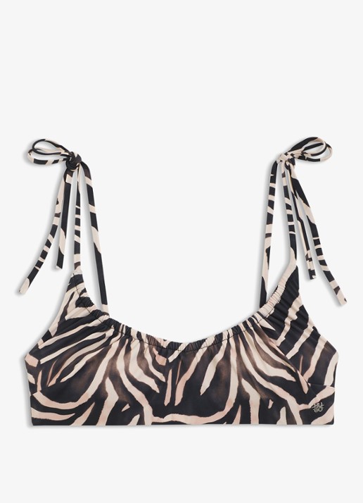 HUGO Bikinitop met zebraprint