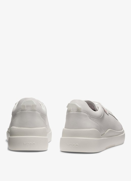 HUGO Blake sneaker van leer  - achterkant 5 gebroken wit