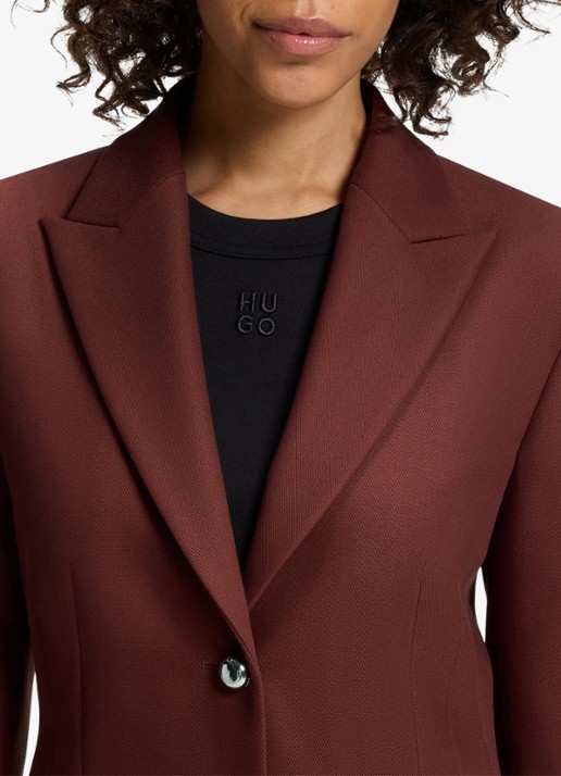 HUGO Blazer met klepzakken - detail 5 bruin