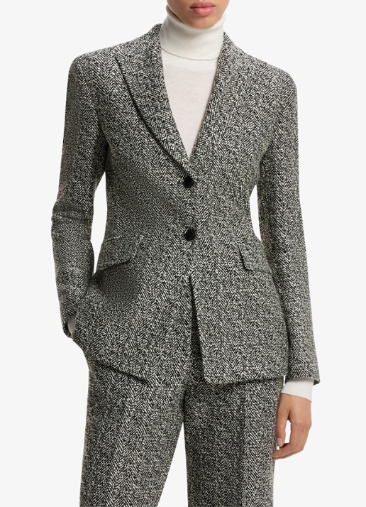 HUGO Blazer met visgraat dessin