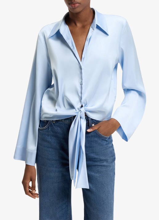 HUGO Blouse met geknoopt detail