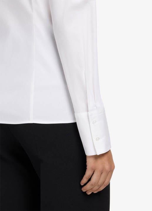 HUGO Blouse met kraag - detail 3 wit