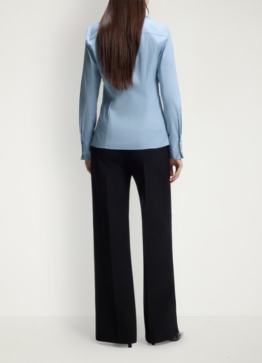 HUGO Blouse met kraag - achterkant 3 lichtblauw