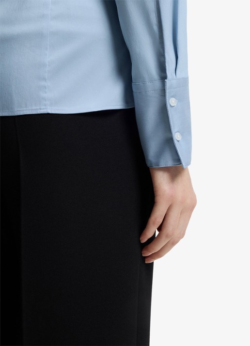 HUGO Blouse met kraag - detail 6 lichtblauw