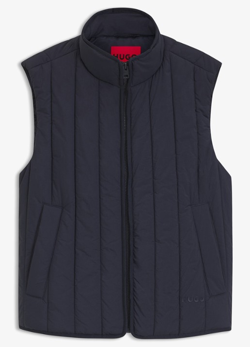 HUGO Bodywarmer met steekzakken - voorkant blauw