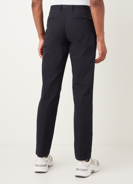 HUGO BOSS Crigan3-D Straight fit chino met stretch - achterkant donkerblauw