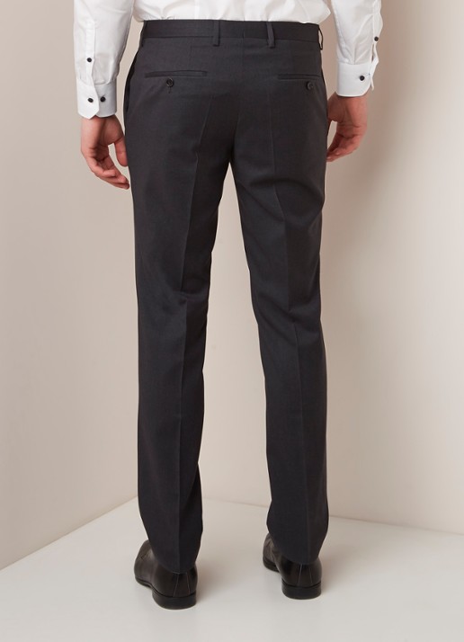 HUGO BOSS Gibson_cyl slim fit pantalon van scheerwol - achterkant grijs