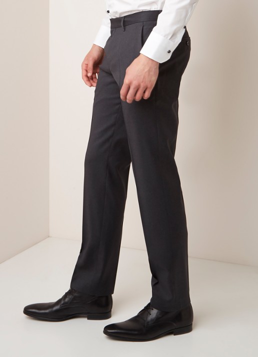 HUGO BOSS Gibson_cyl slim fit pantalon van scheerwol - detail 2 grijs